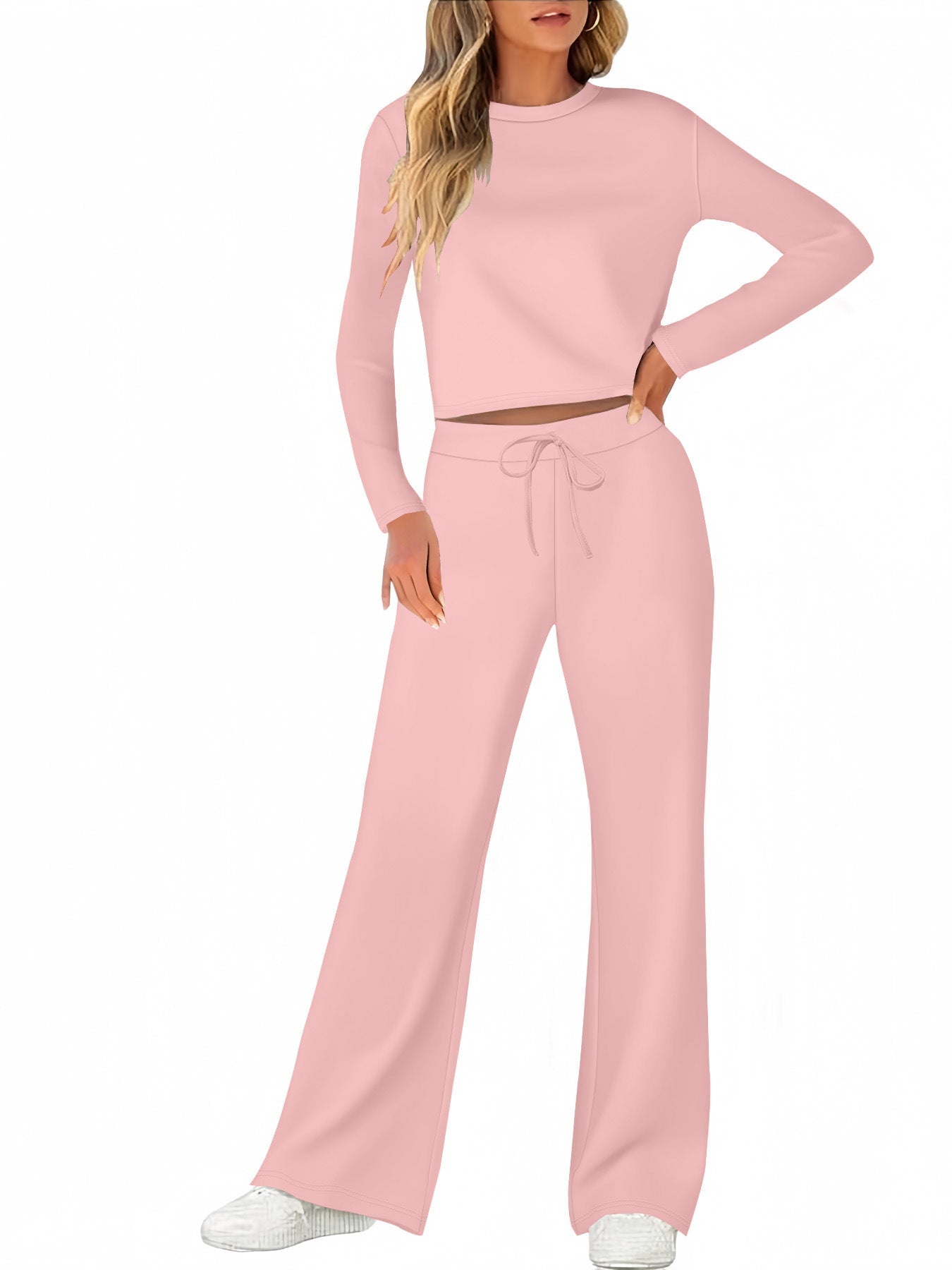 Damen Bequemes Lounge-Set mit weitem Schnitt und langem Arm Stilzeits