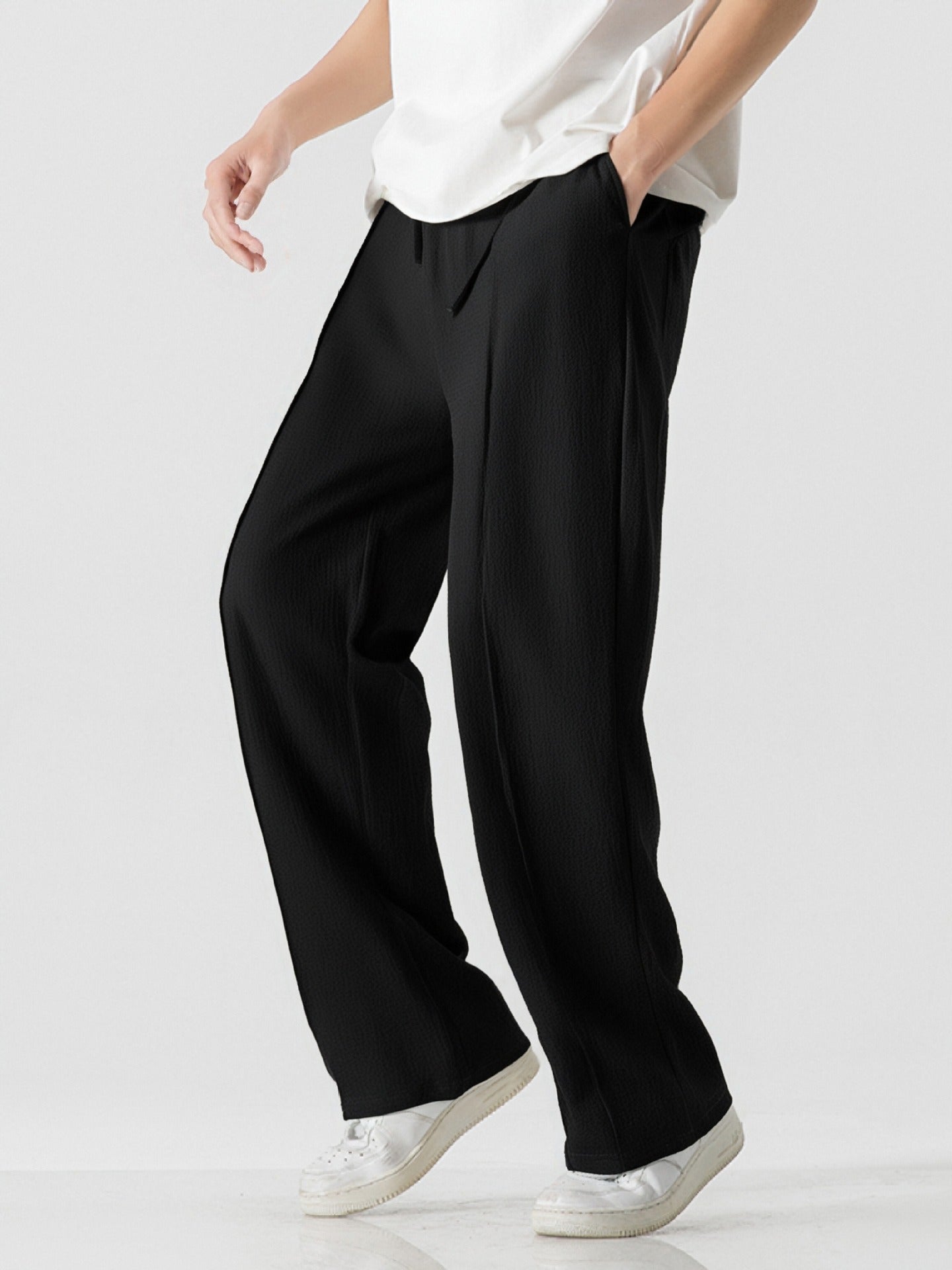 Herren Elegante, weite Freizeithose aus atmungsaktivem Gewebe Stilzeits