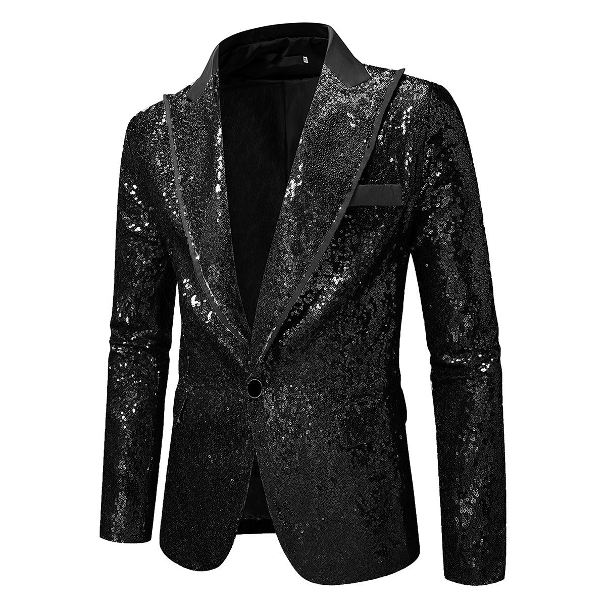 Herren Glitzernder Smokingblazer aus hochwertigem Satin Stilzeits