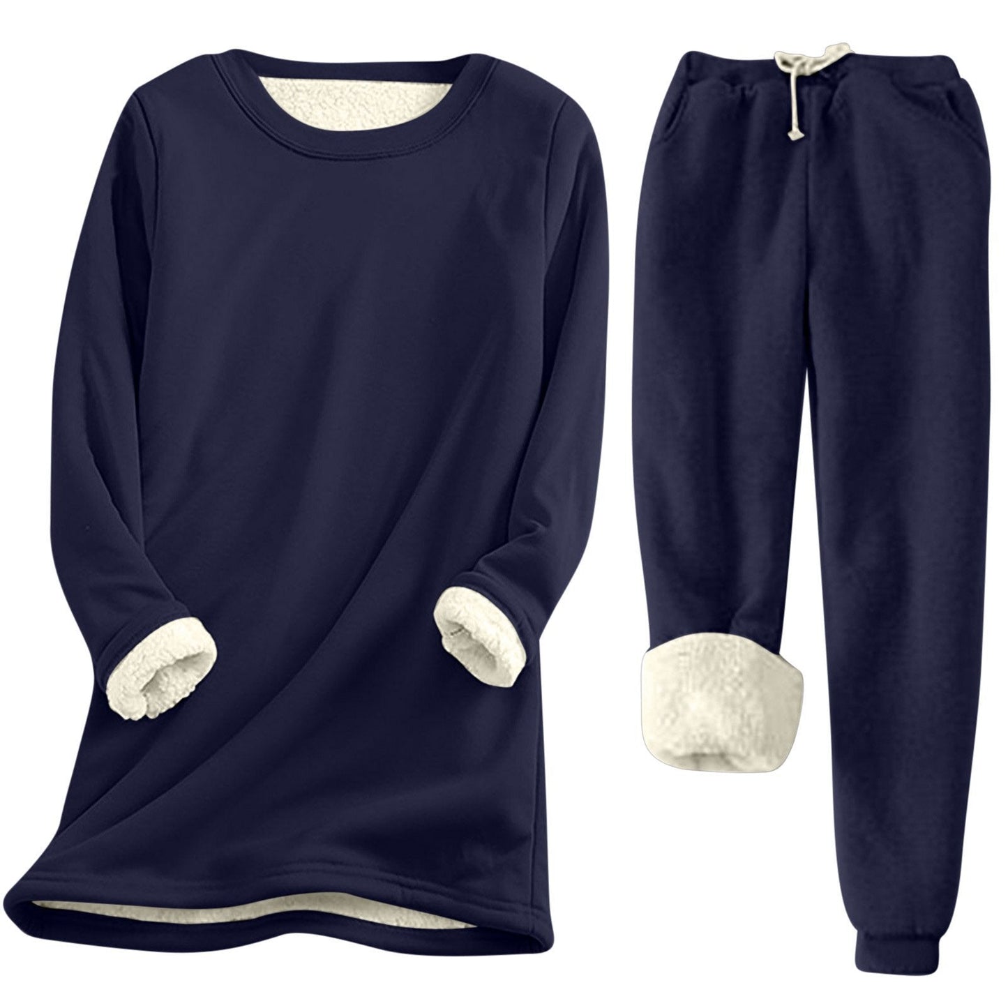 Damen Freizeit Sweatshirt-Set mit kuscheligem Innenfutter und lässiger Passform Stilzeits