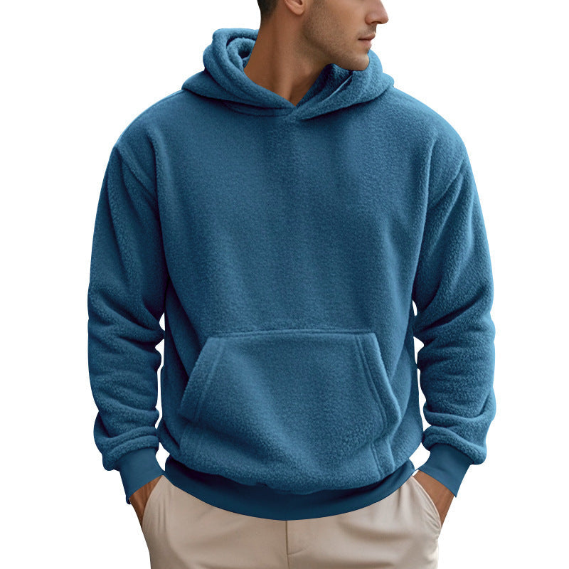 Herren Fleece Hoodie mit Kängurutasche und modernem Schnitt Stilzeits