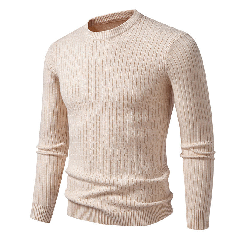 Herren Grobstrickpullover mit elegantem Zopfmuster Stilzeits