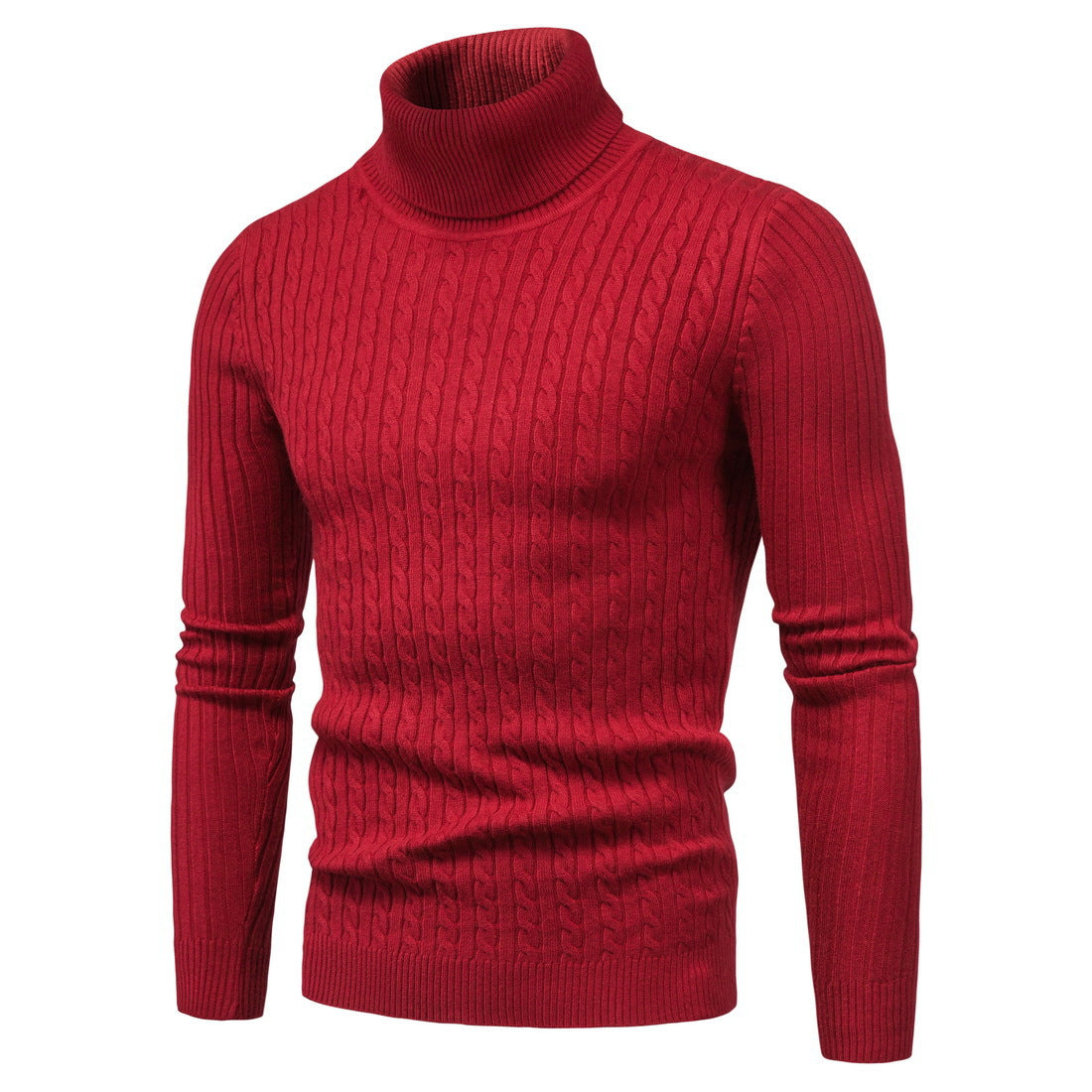 Herren komfortabler Rollkragenpullover Stilzeits