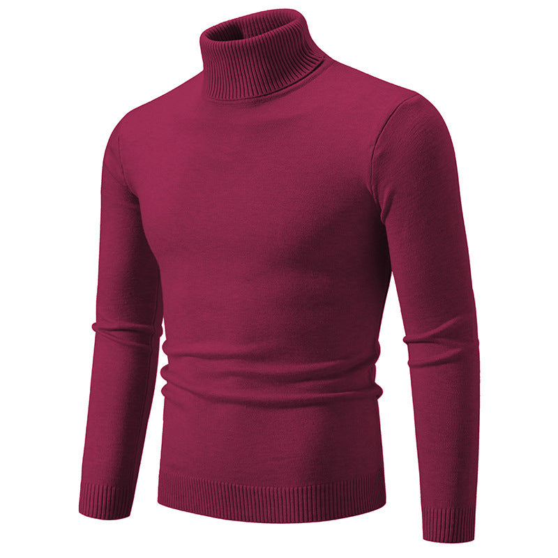 Herren eleganter Rollkragenpullover aus feiner Baumwolle Stilzeits