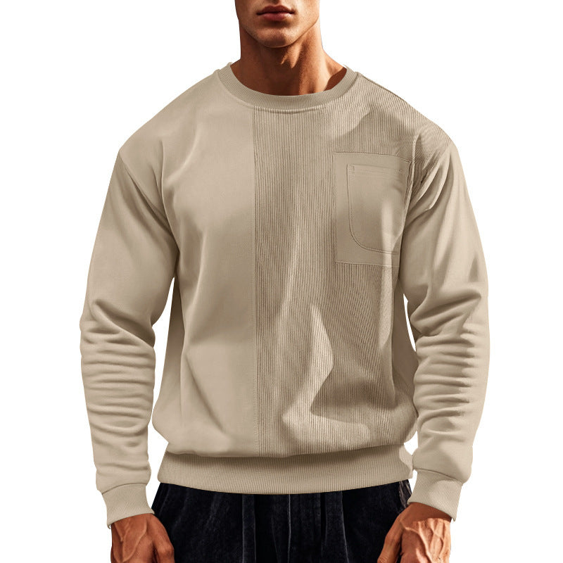 Herren Sportlicher Sweatshirt mit strukturiertem Design und praktischer Tasche Stilzeits