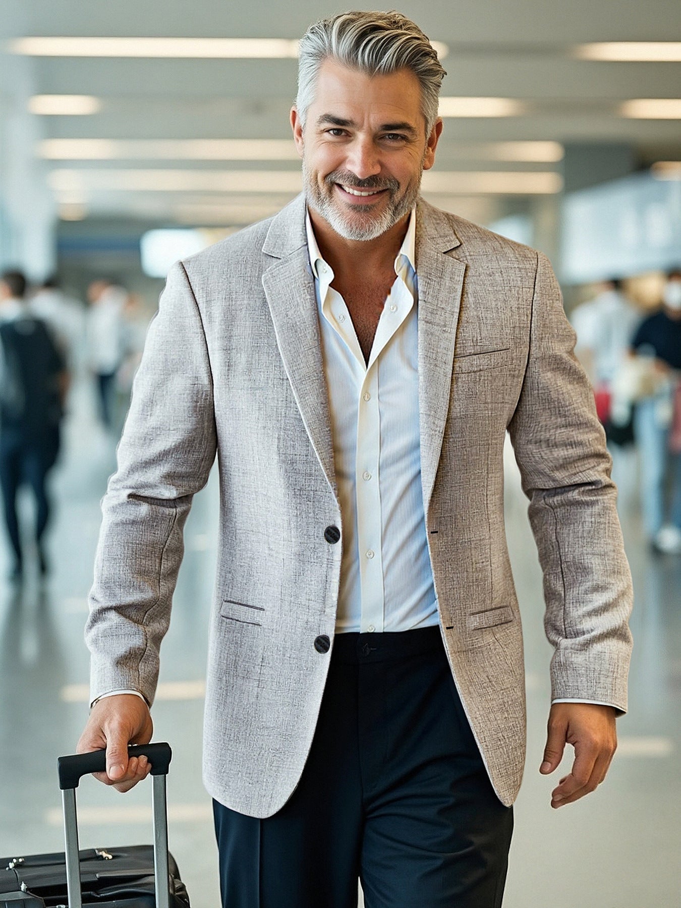 Herren eleganter, strukturierter Blazer mit modernem Schnitt Stilzeits