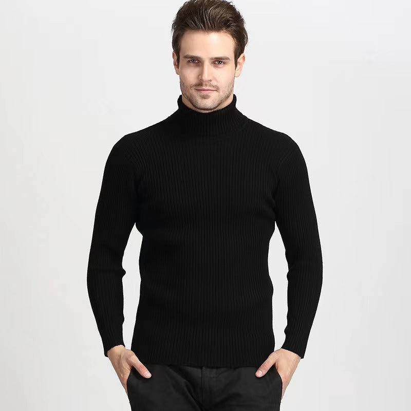 Herren Rollkragenpullover aus feiner Baumwolle mit strukturiertem Design Stilzeits