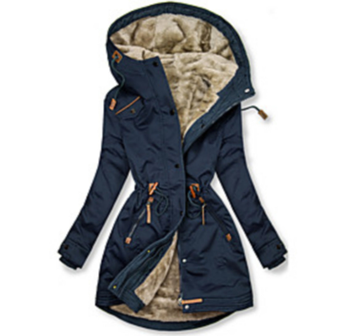 Damen Wintersaison Parka mit warmer Fleece-Fütterung Stilzeits