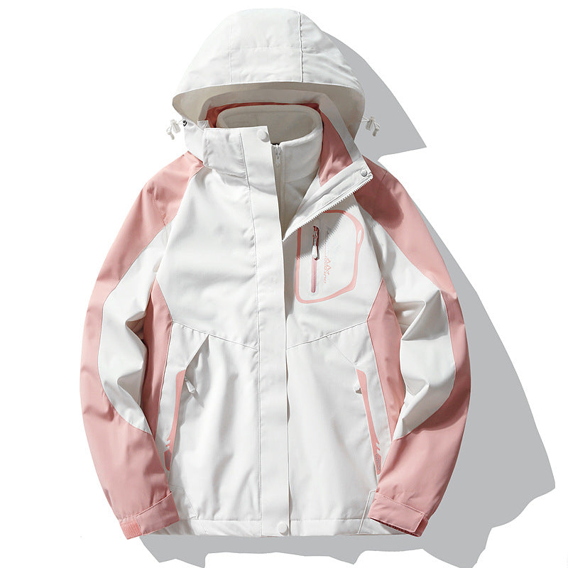 Stilzeits | Wasserdichte Winddichte Jacke mit Abnehmbarem Fleece-Innenfutter