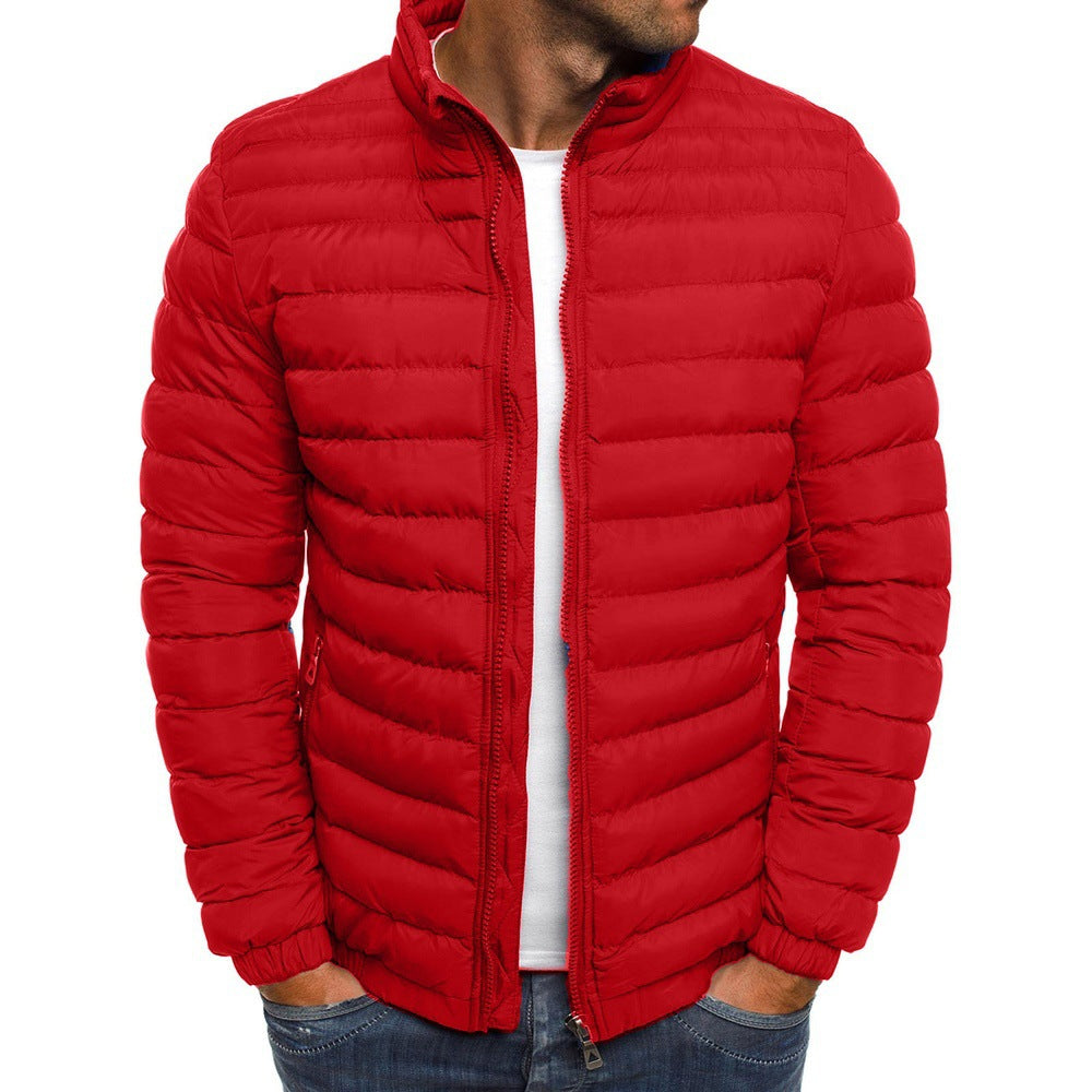Herren leichte Steppjacke mit hohem Kragen und optimaler Isolierung Stilzeits