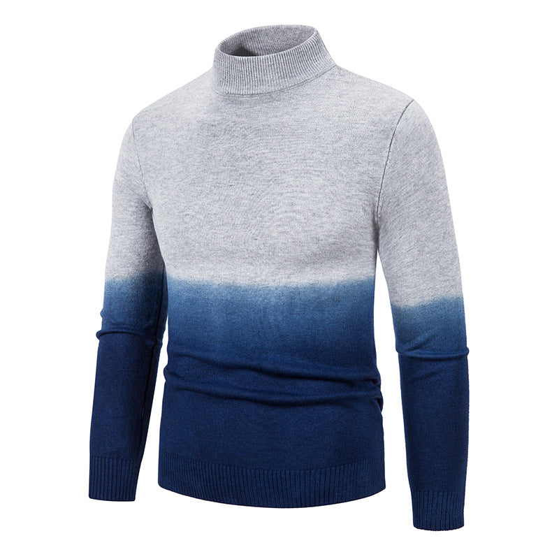 Herren rollkragen Pullover mit Farbverlauf Stilzeits