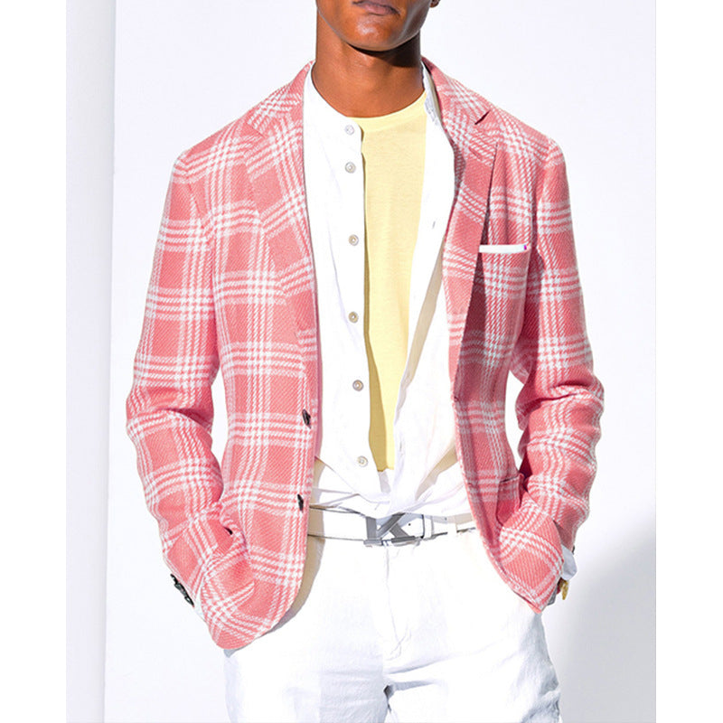 Herren moderner Karoblazer Stilzeits