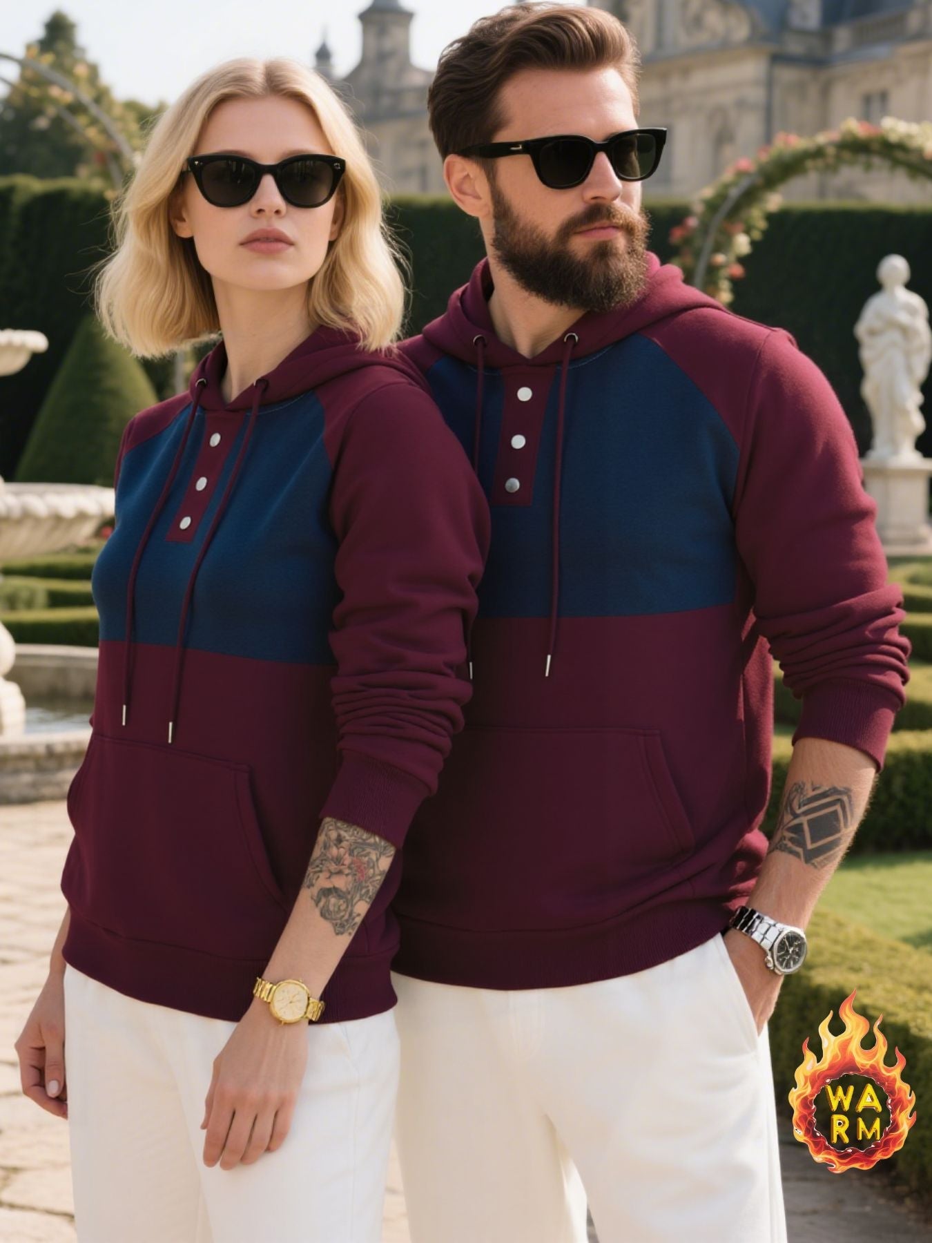 Herren Hoodie mit Knopfleiste und sportlichem Design Stilzeits