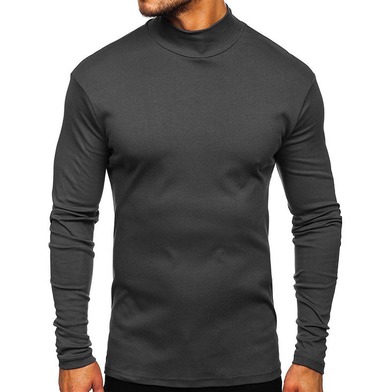 Herren Langarmshirt mit Stehkragen aus hochwertigem Material Stilzeits