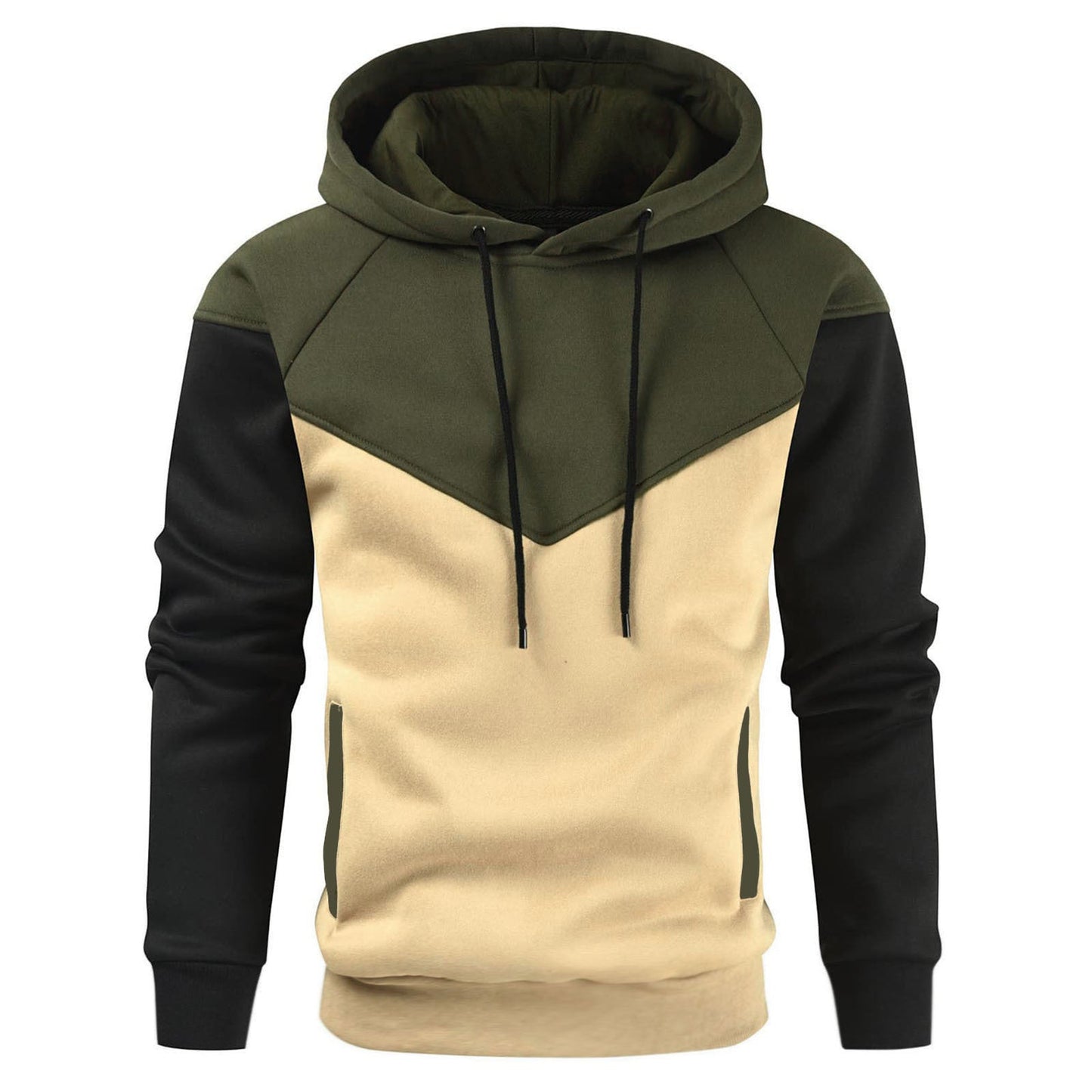 Herren modischer Hoodie mit innovativem Patchwork-Design Stilzeits