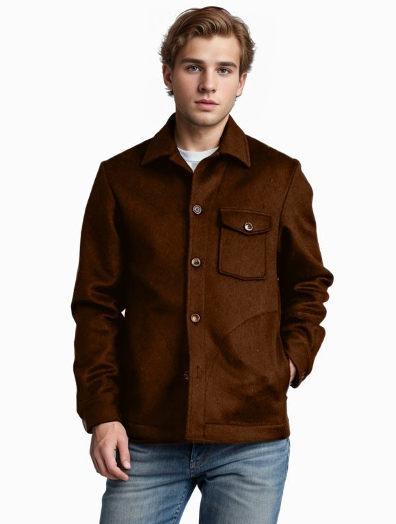 Herren Wolljacke mit praktischem Brusttaschen Stilzeits