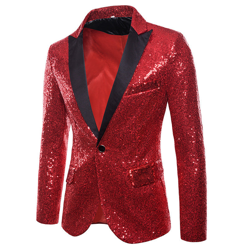 Herren Funktionsblazer mit Pailletten und klassischem Revers Stilzeits
