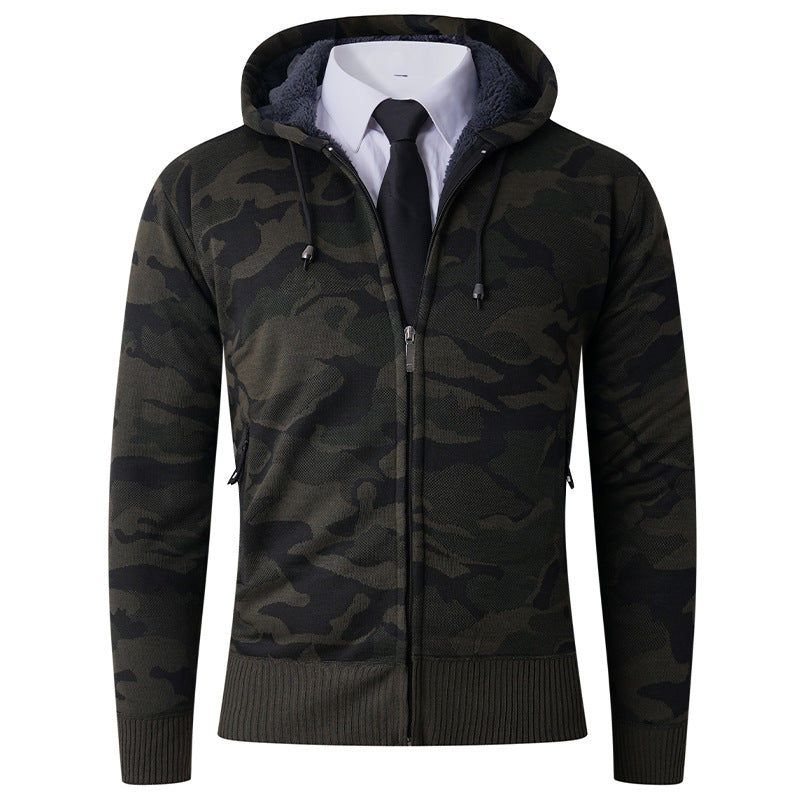 Herren modische Kapuzenjacke mit stylischem Camouflage-Design Stilzeits