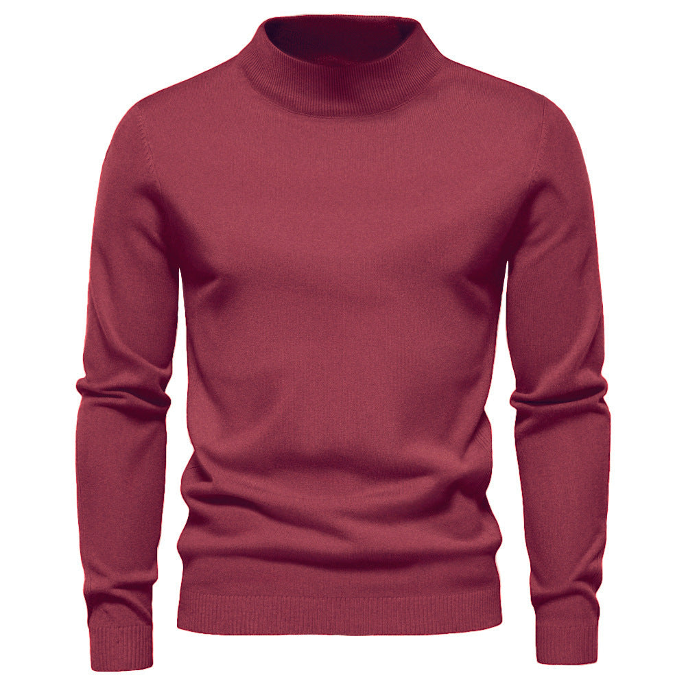 Herren eleganter Rollkragenpullover aus feiner Wolle Stilzeits