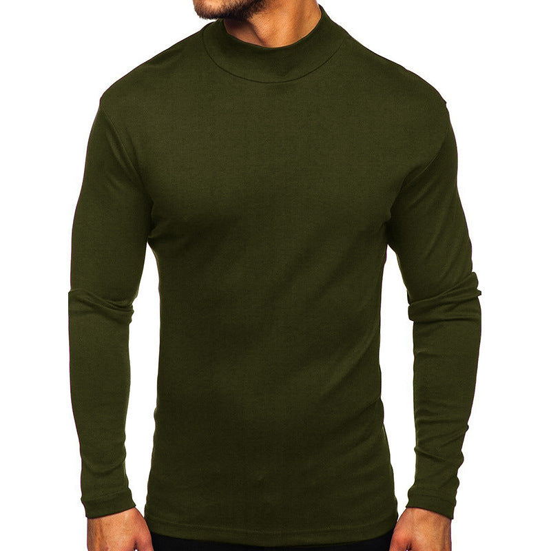 Herren Langarmshirt mit Stehkragen aus hochwertigem Material Stilzeits