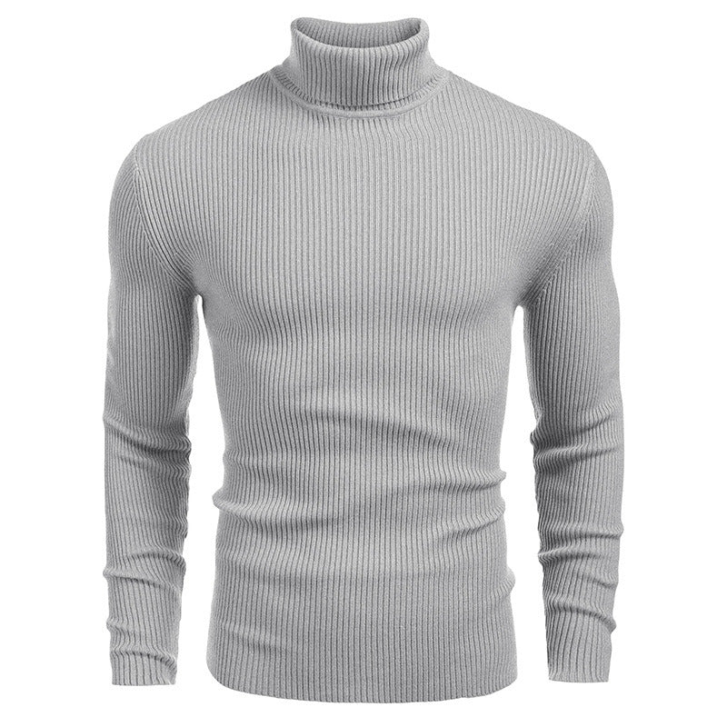 Herren Rollkragenpullover aus feinem Rippstrick Stilzeits