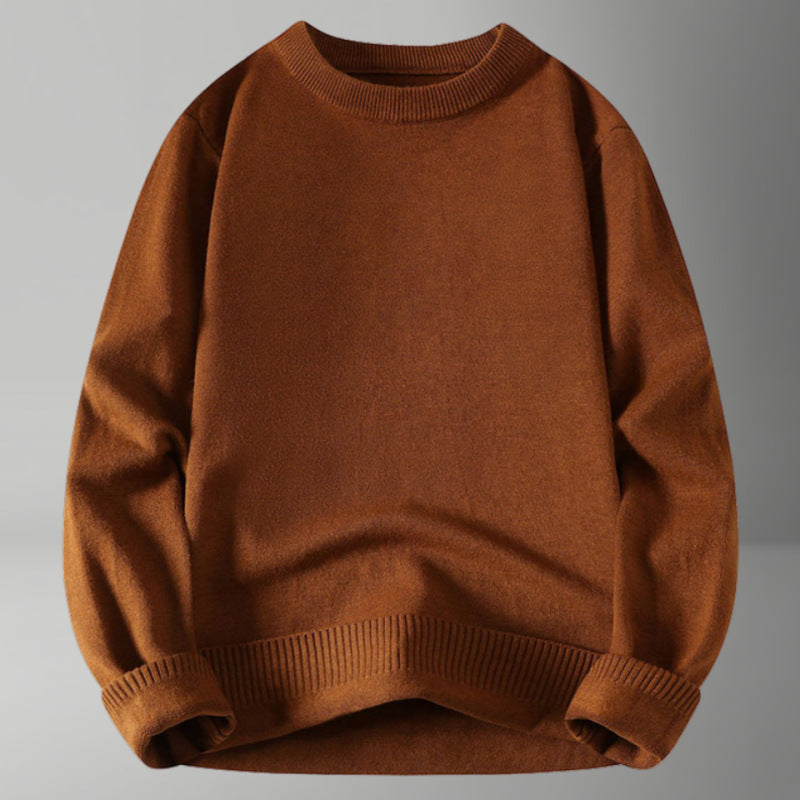 Damen bequemer und eleganter Rundhalsausschnitt Pullover Stilzeits