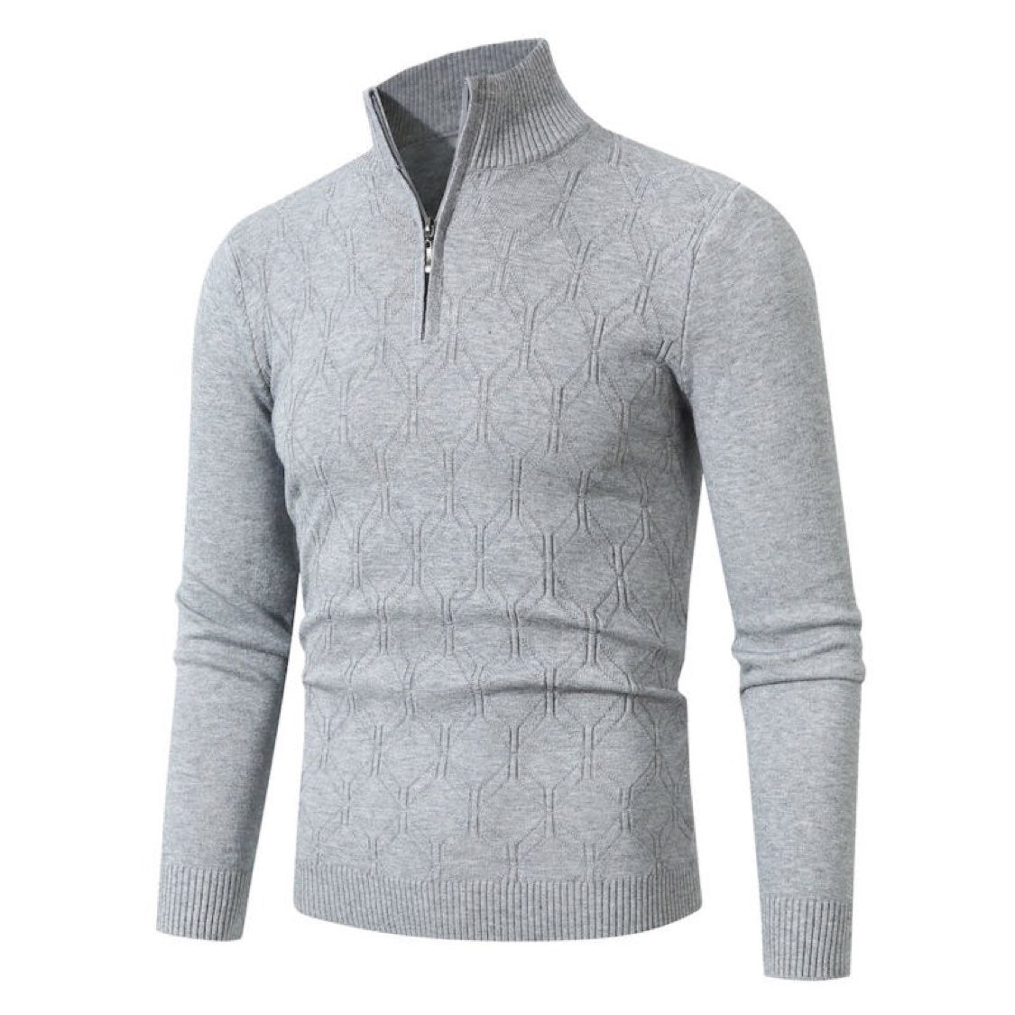 Herren Strickpullover mit modernem Strukturmuster Stilzeits