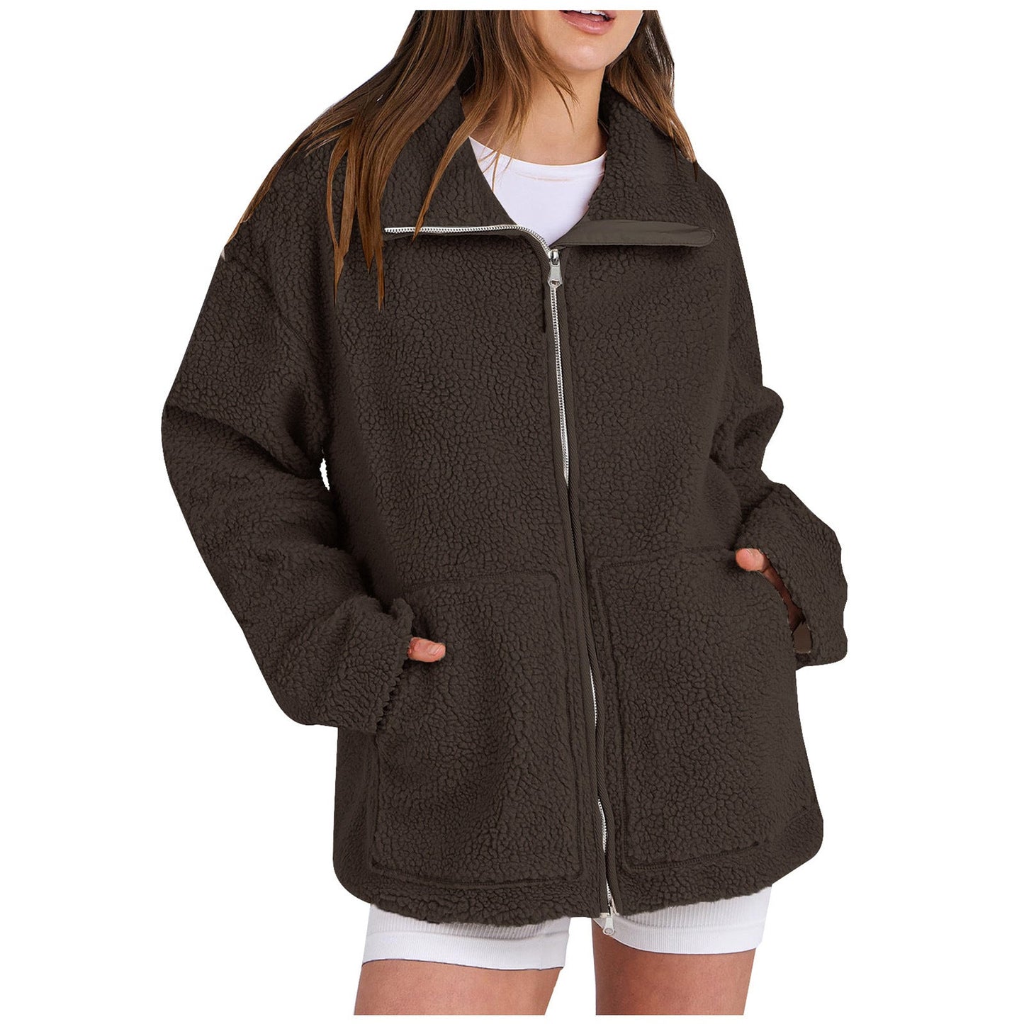 Damen Gemütlicher Fleece-Hoodie Stilzeits