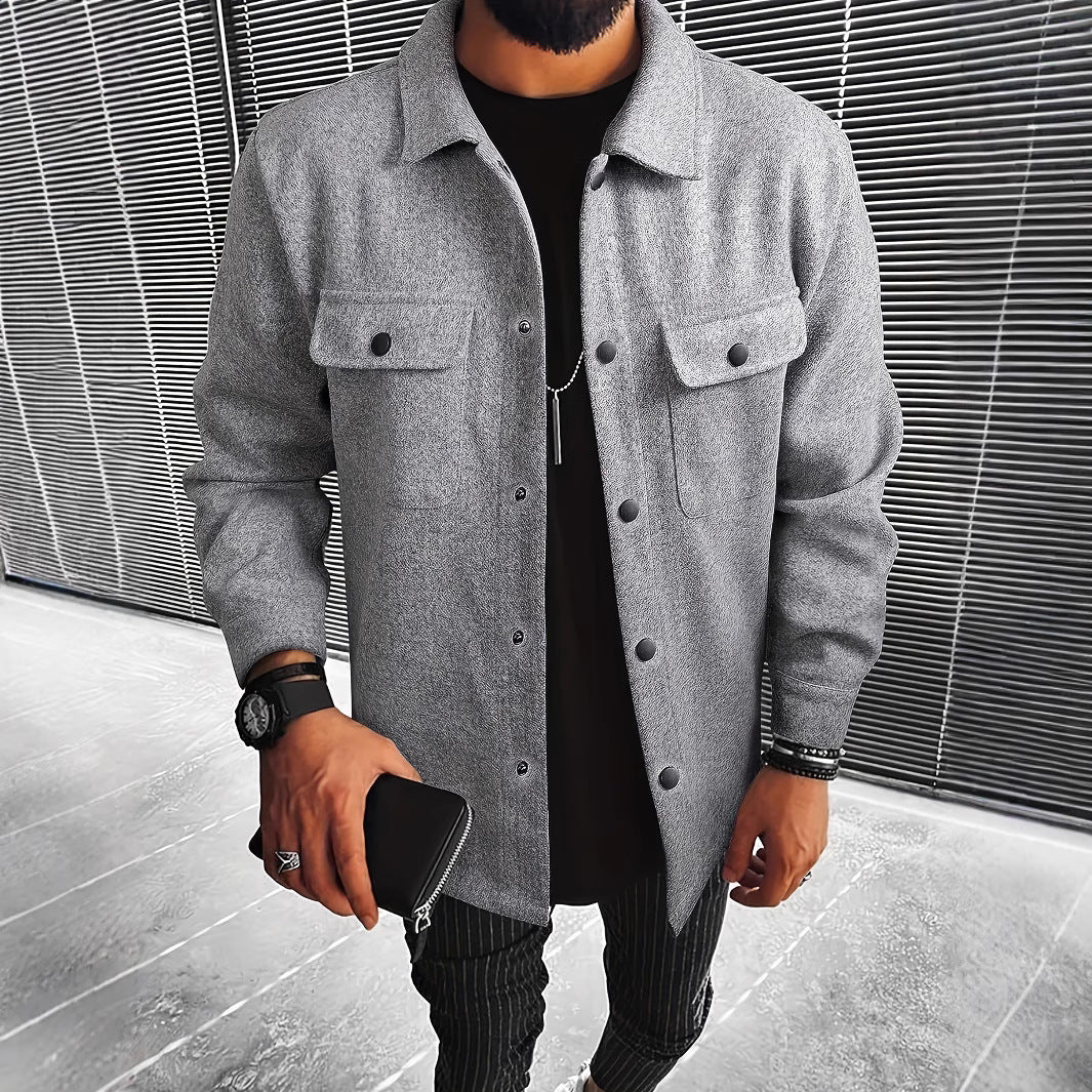 Herren Hemdjacke aus hochwertigem Wollmix Stilzeits