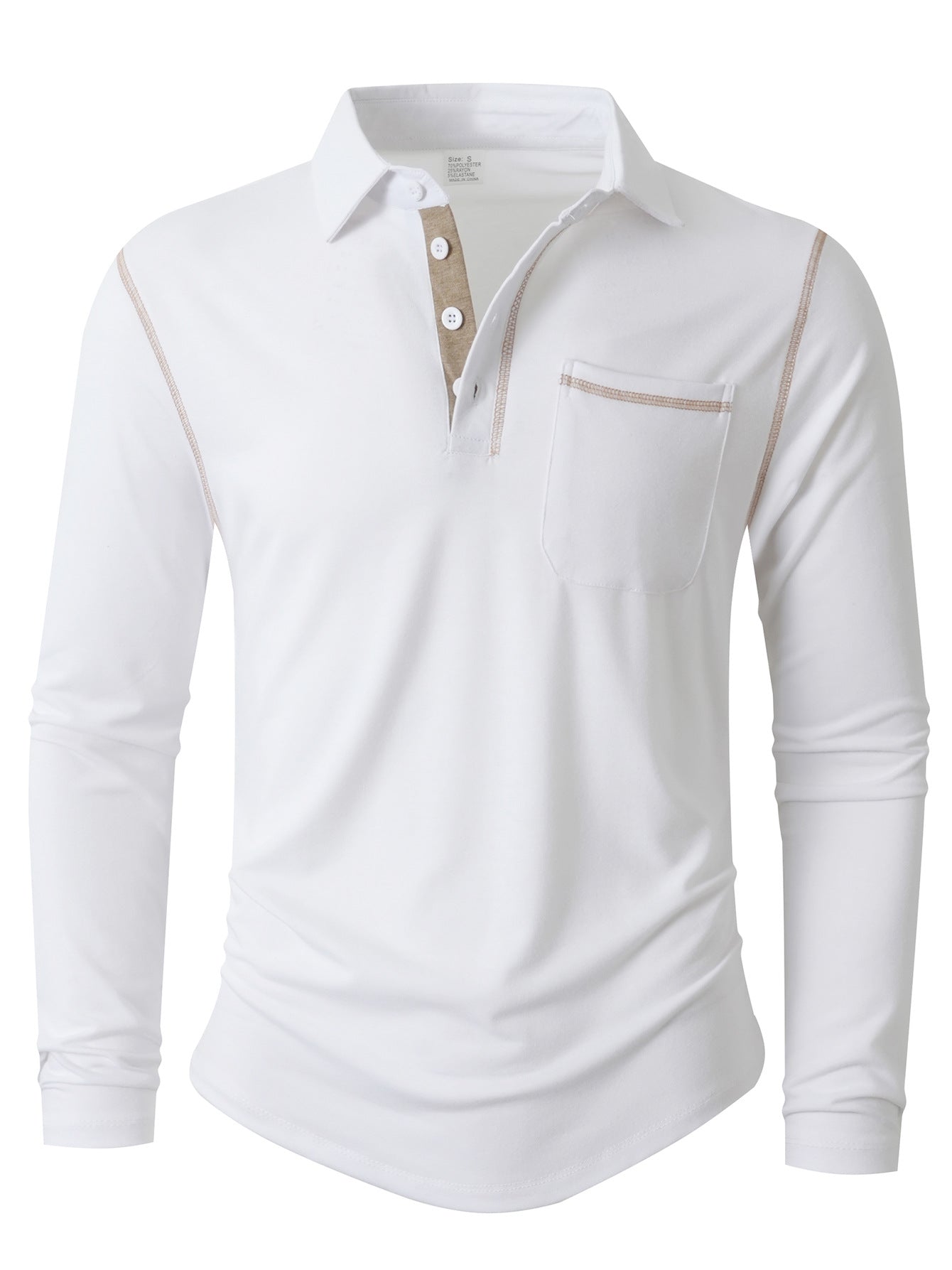 Herren Langarm Poloshirt Stilzeits