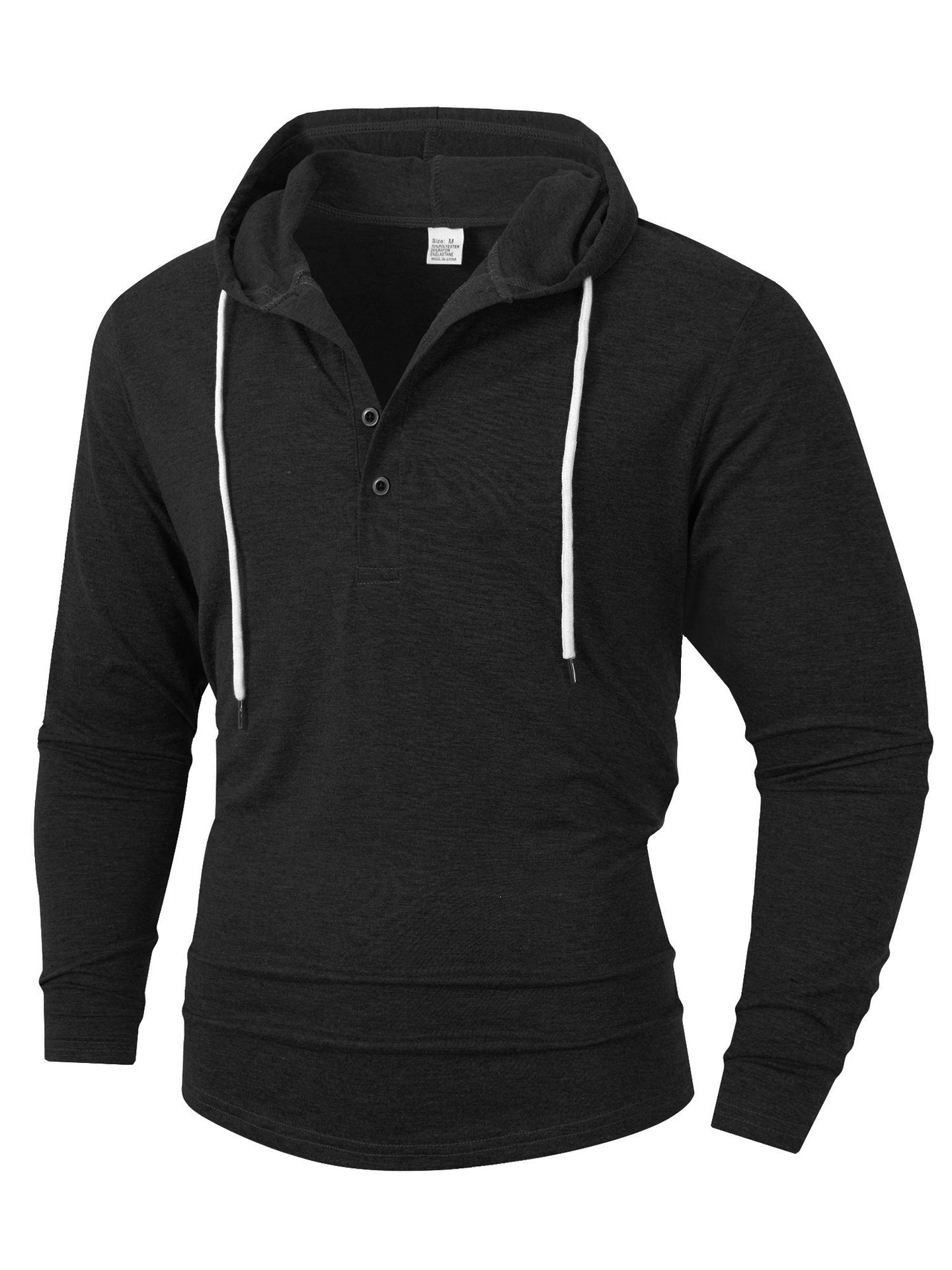 Herren Kapuzenshirt mit modernem Knopfverschluss und atmungsaktivem Stoff Stilzeits