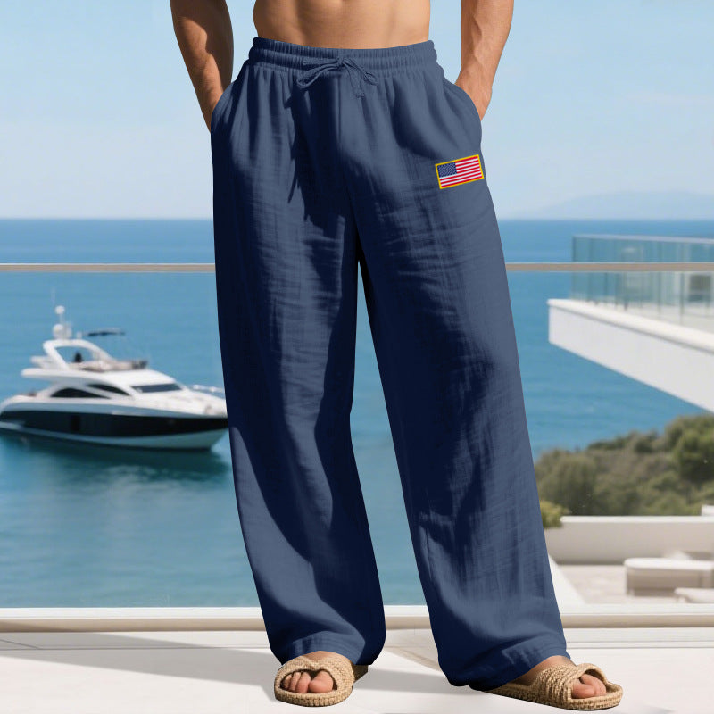 Herren lässige Freizeithose mit elastischem Bund und praktischen Seitentaschen Stilzeits