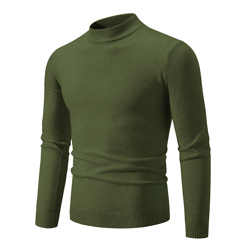 Herren modischer Rollkragenpullover aus feiner Strickqualität Stilzeits
