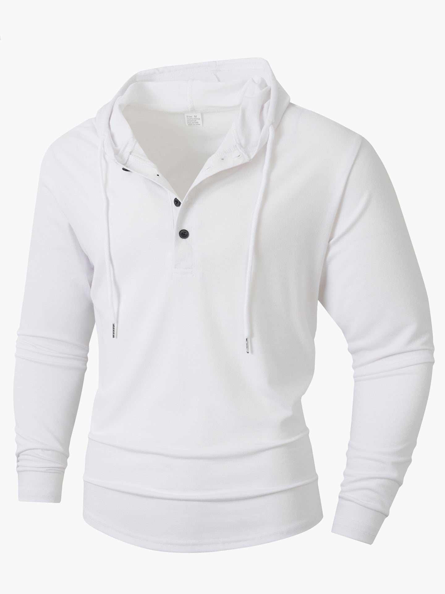 Herren Kapuzenshirt mit modernem Knopfverschluss und atmungsaktivem Stoff Stilzeits