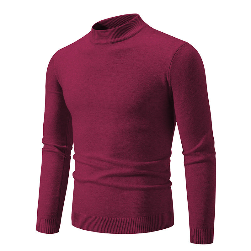 Herren modischer Rollkragenpullover aus feiner Strickqualität Stilzeits
