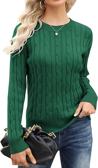 Damen klassischer Strickpullover mit Zopfdesign Stilzeits