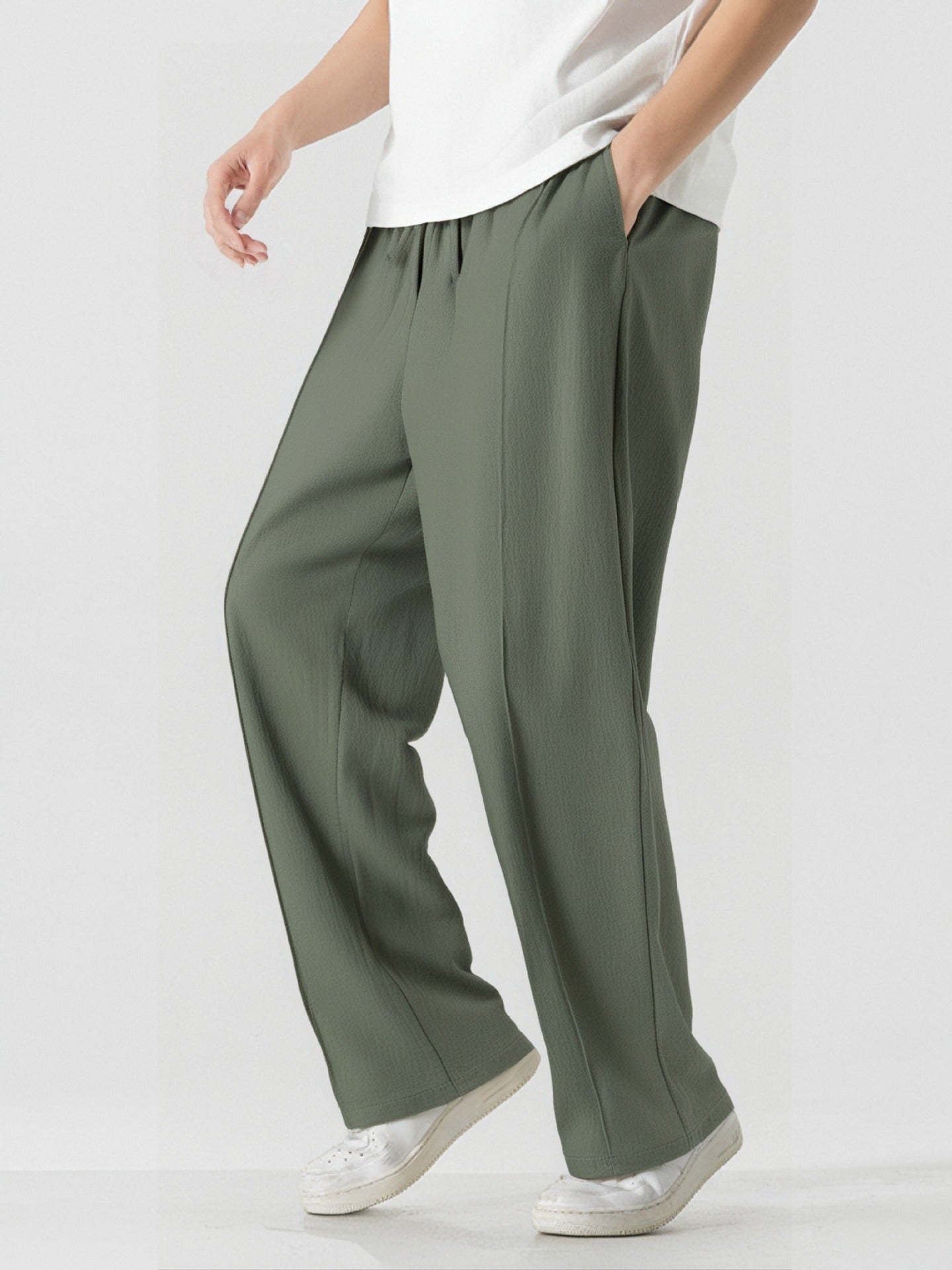 Herren Elegante, weite Freizeithose aus atmungsaktivem Gewebe Stilzeits