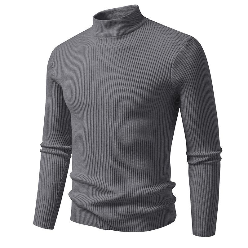 Herren Rollkragenpullover aus hochwertiger Stretch-Wolle mit Rippstruktur Stilzeits