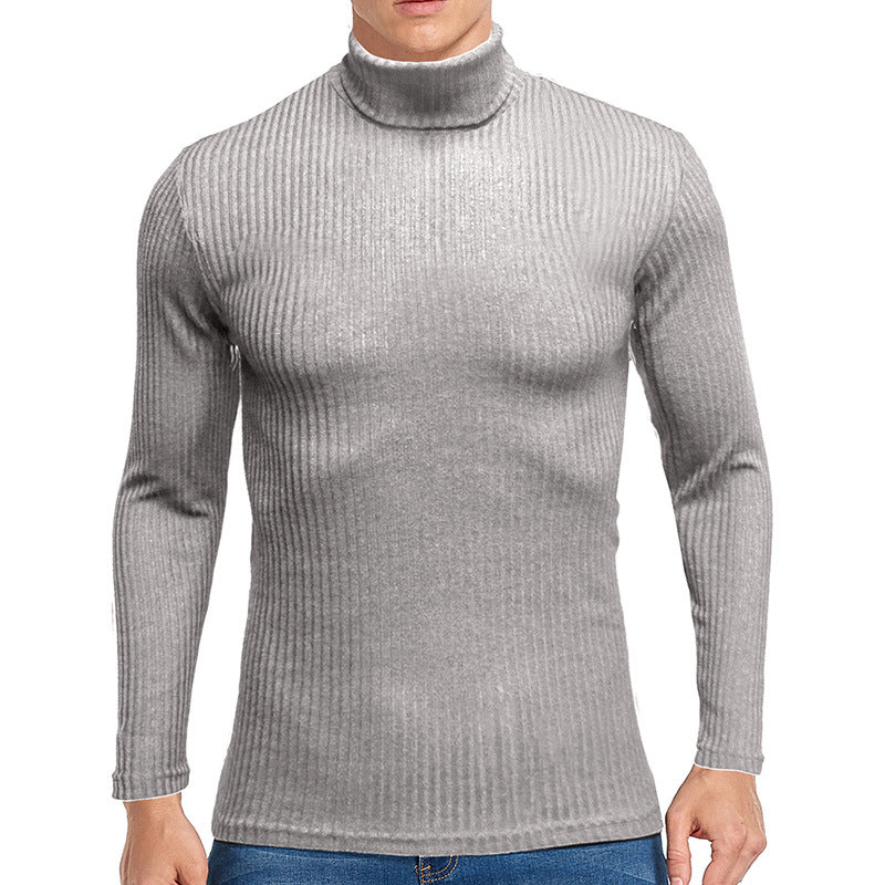 Herren feiner Rollkragenpullover aus strukturiertem Strick Stilzeits