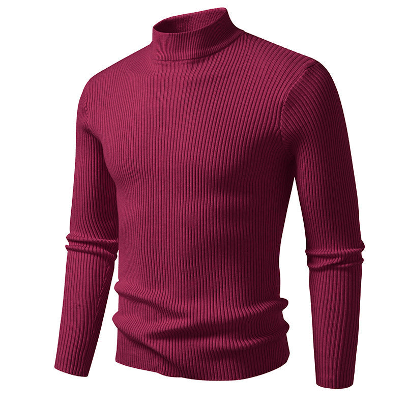 Herren Hochwertiger Rollkragenpullover aus Rippenstrick Stilzeits