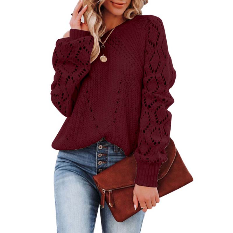 Stilzeits | Weiche Strickjacke mit Lochmuster Acryl Komfortabel und Elegant