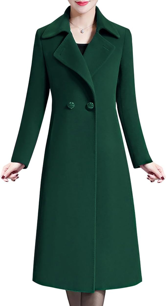 Damen Eleganter langer Mantel Stilzeits