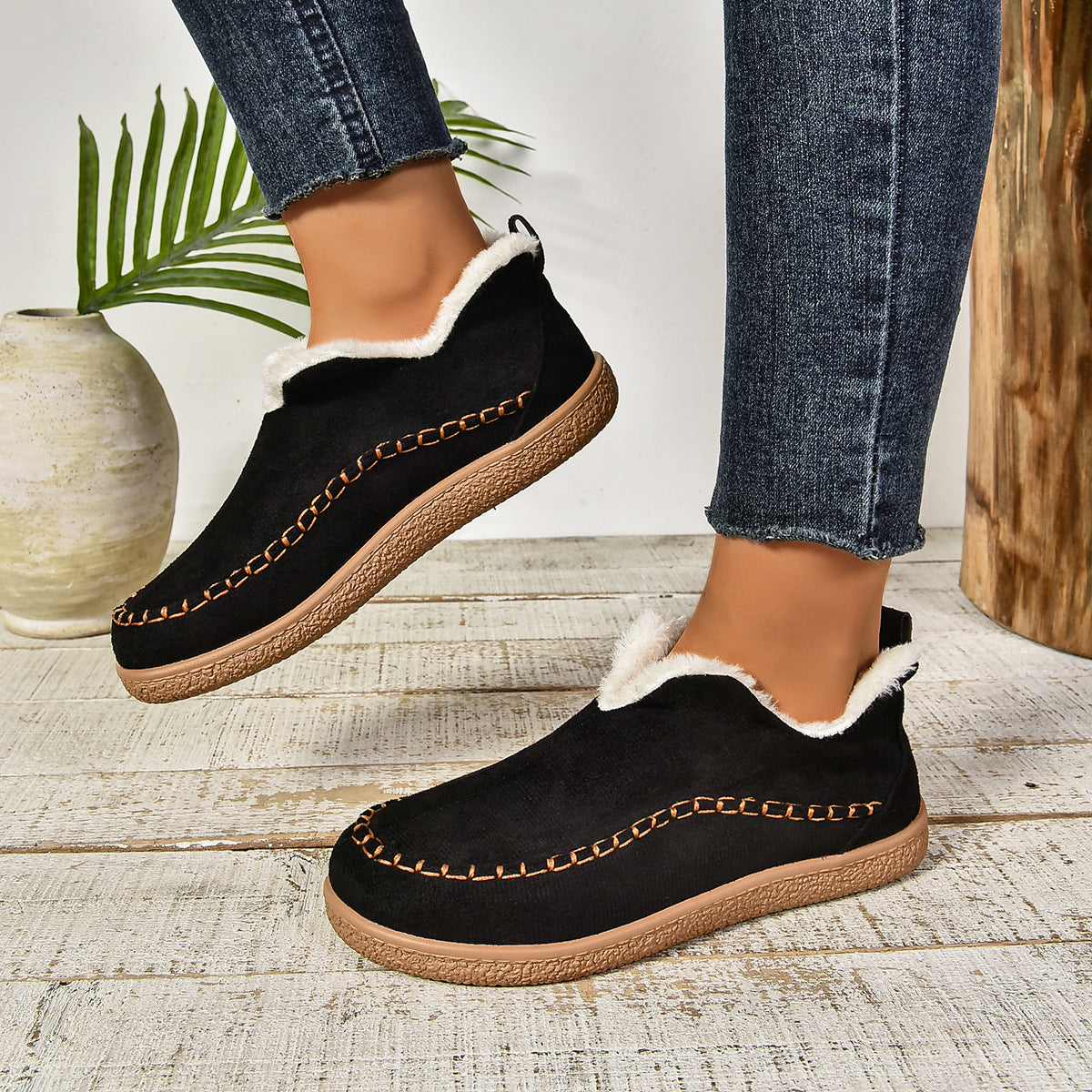 Damen Clog-Schuhe mit kuscheligem Innenfutter und rutschfester Sohle Stilzeits