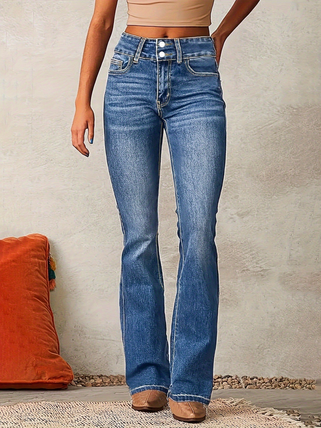 Damen Flared Jeans Stilzeits