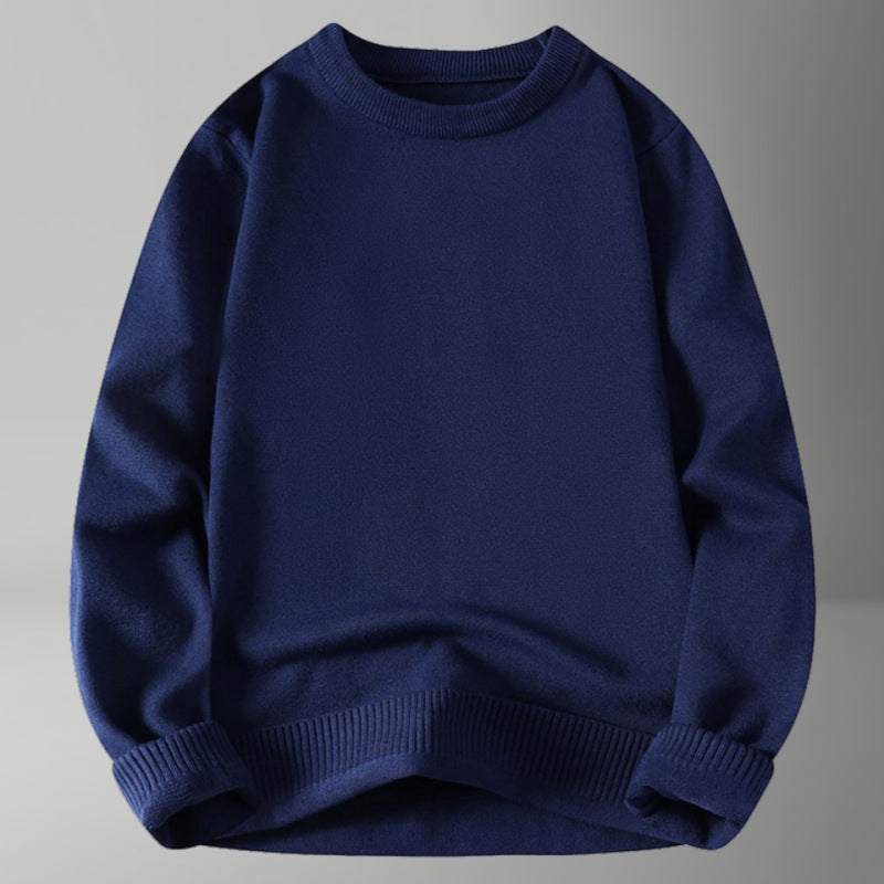 Damen bequemer und eleganter Rundhalsausschnitt Pullover Stilzeits