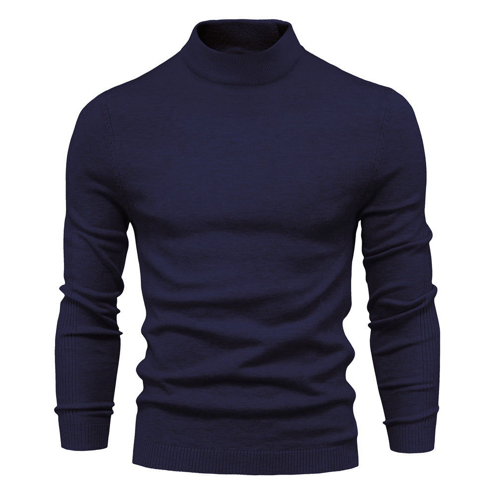 Herren komfortabler Rollkragenpullover aus weichem Strick Stilzeits