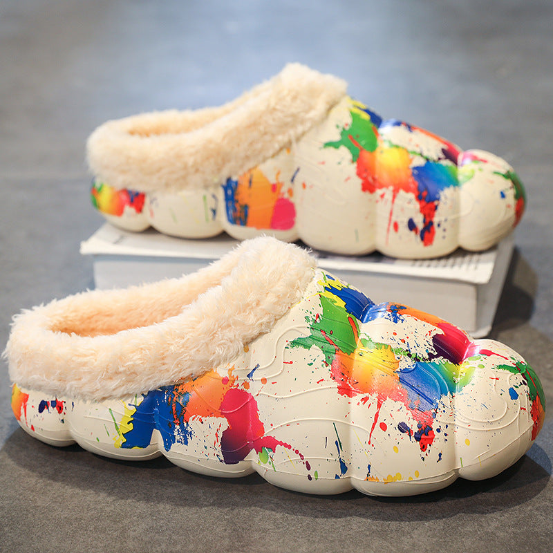 Damen Gemütliche Hausschuhe mit warmem Fleece-Futter und rutschfester Sohle Stilzeits