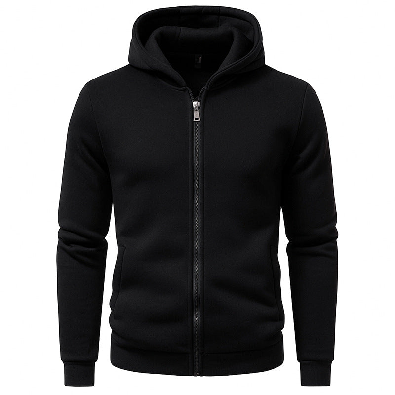 Herren komfortabler Kapuzenpullover mit durchgehendem Reißverschluss Stilzeits