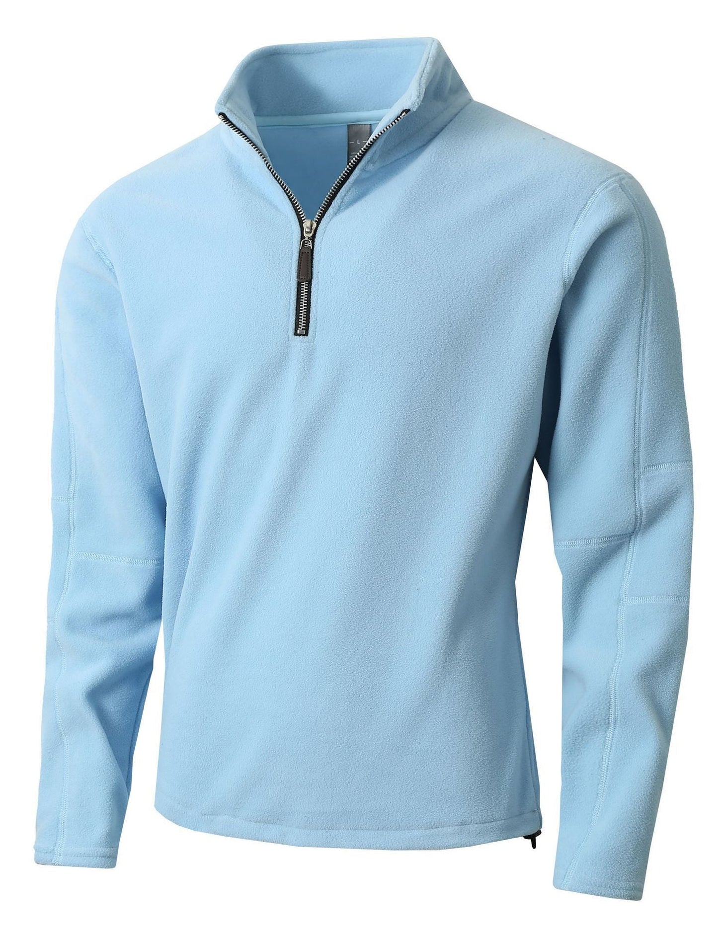 Herren Fleece-Pullover mit halblangem Reißverschluss und Stehkragen Stilzeits