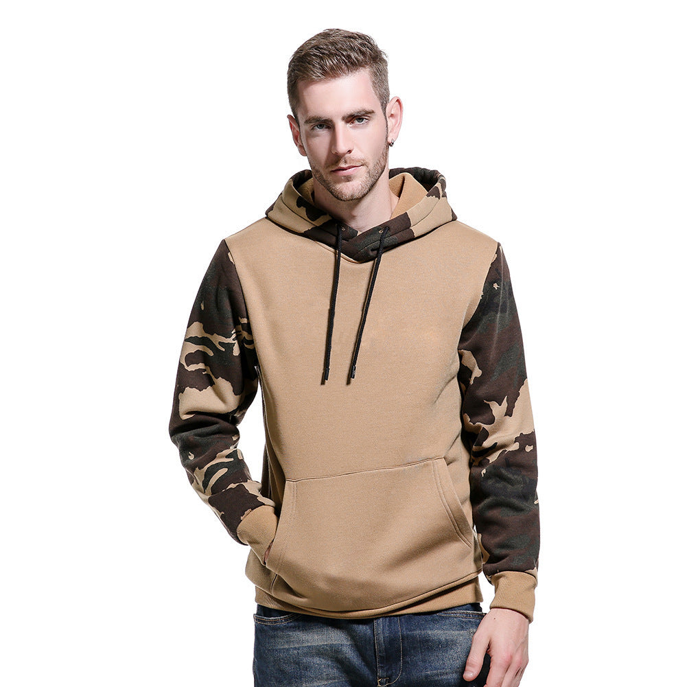 Herren Kapuzenpullover mit modernem Camouflage-Design und praktischen Taschen Stilzeits
